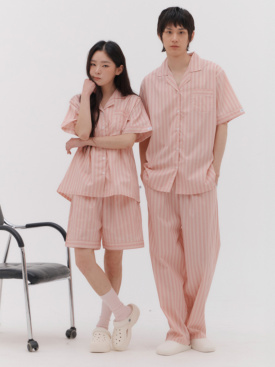 [Выбор Квак Мин Кён][2PACK] (uni) Пижама Tide Rhythm Glossy Peach