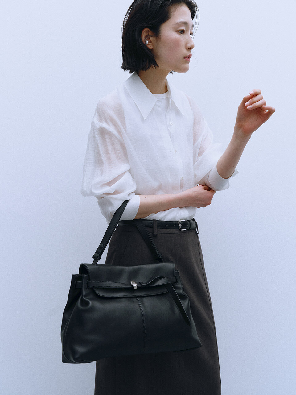 Lento Satchel Bag M (Black)