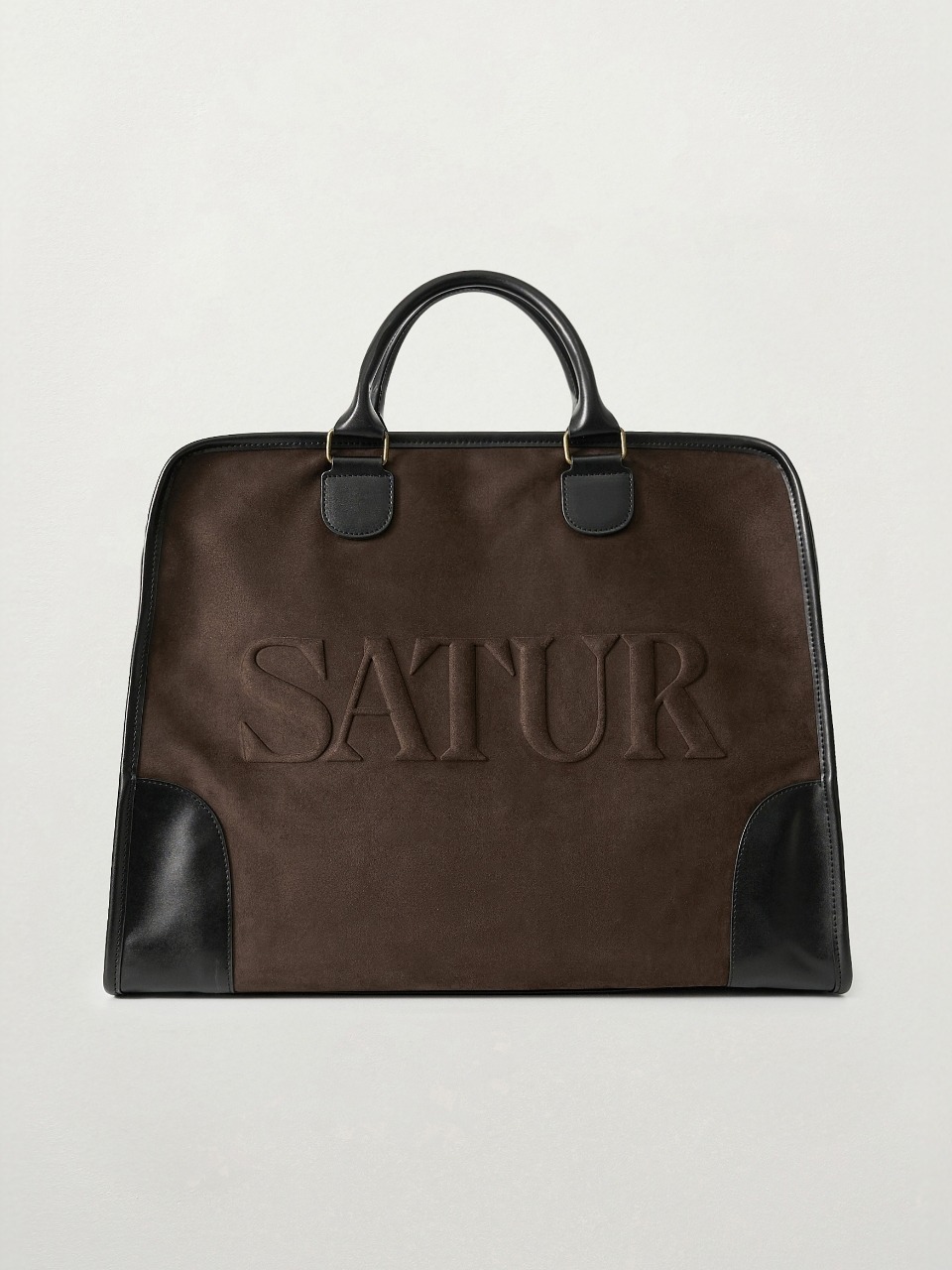 Verona синтетический замш большой Boston Bag — Dark Brown