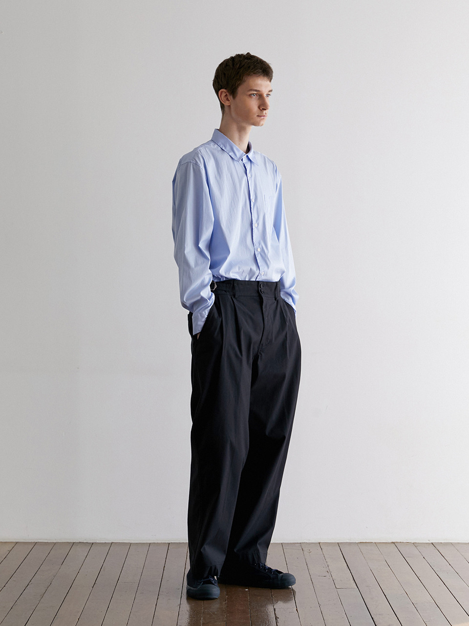 어나더오피스]Santiago Doublecloth Pants (Dark Navy)