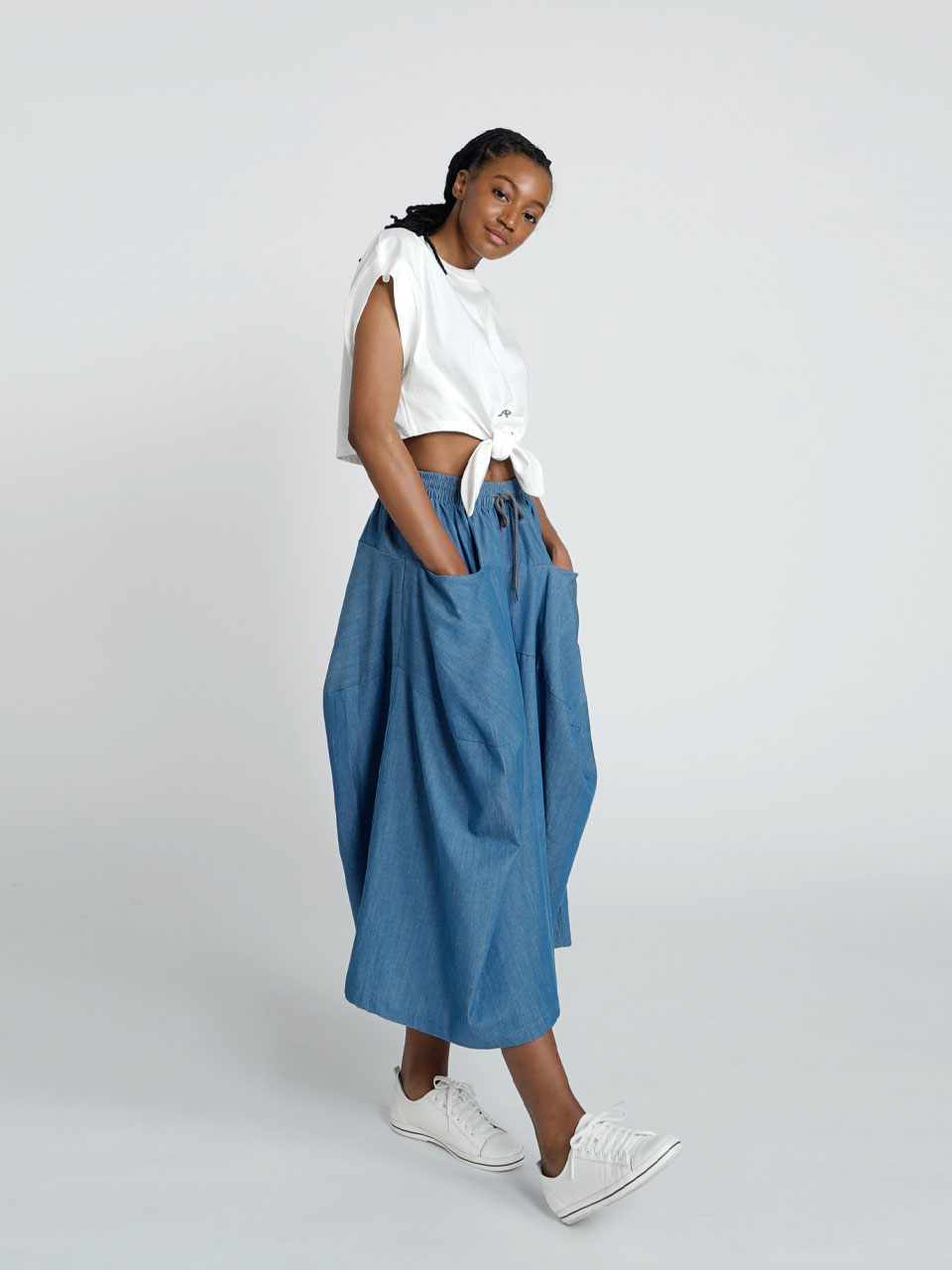 Расклешенные брюки AW21PT04 I-Tech INDIGO BLUE