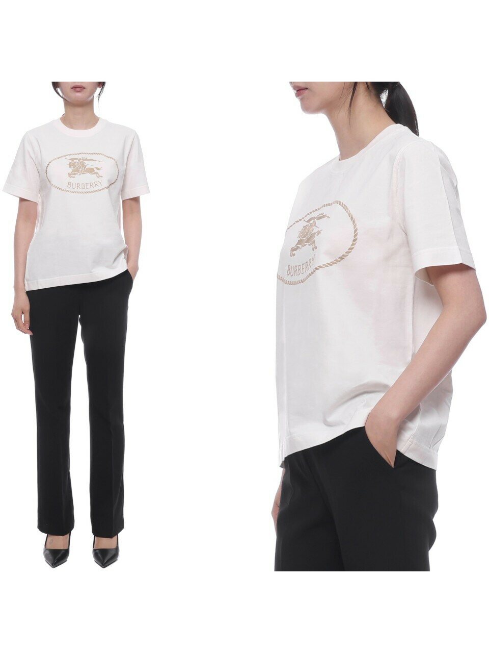 Женская футболка с вышивкой EKD 26SS (8109817 CHALK 26S)
