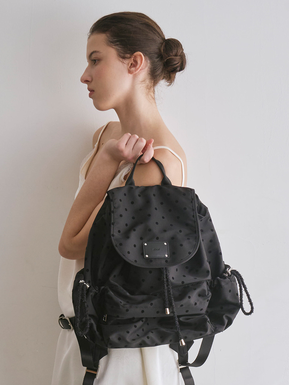 Fluffy string backpack - medium(3color)
