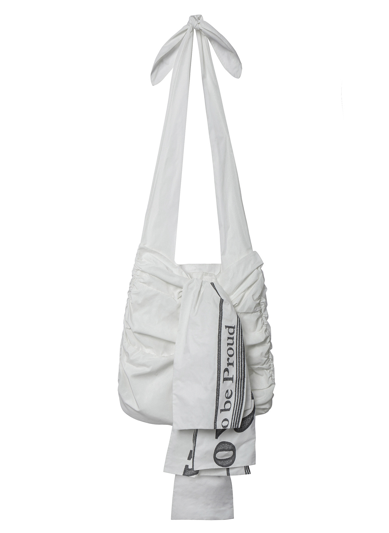 오픈 와이와이]RUCHED TRAINING BAG, WHITE