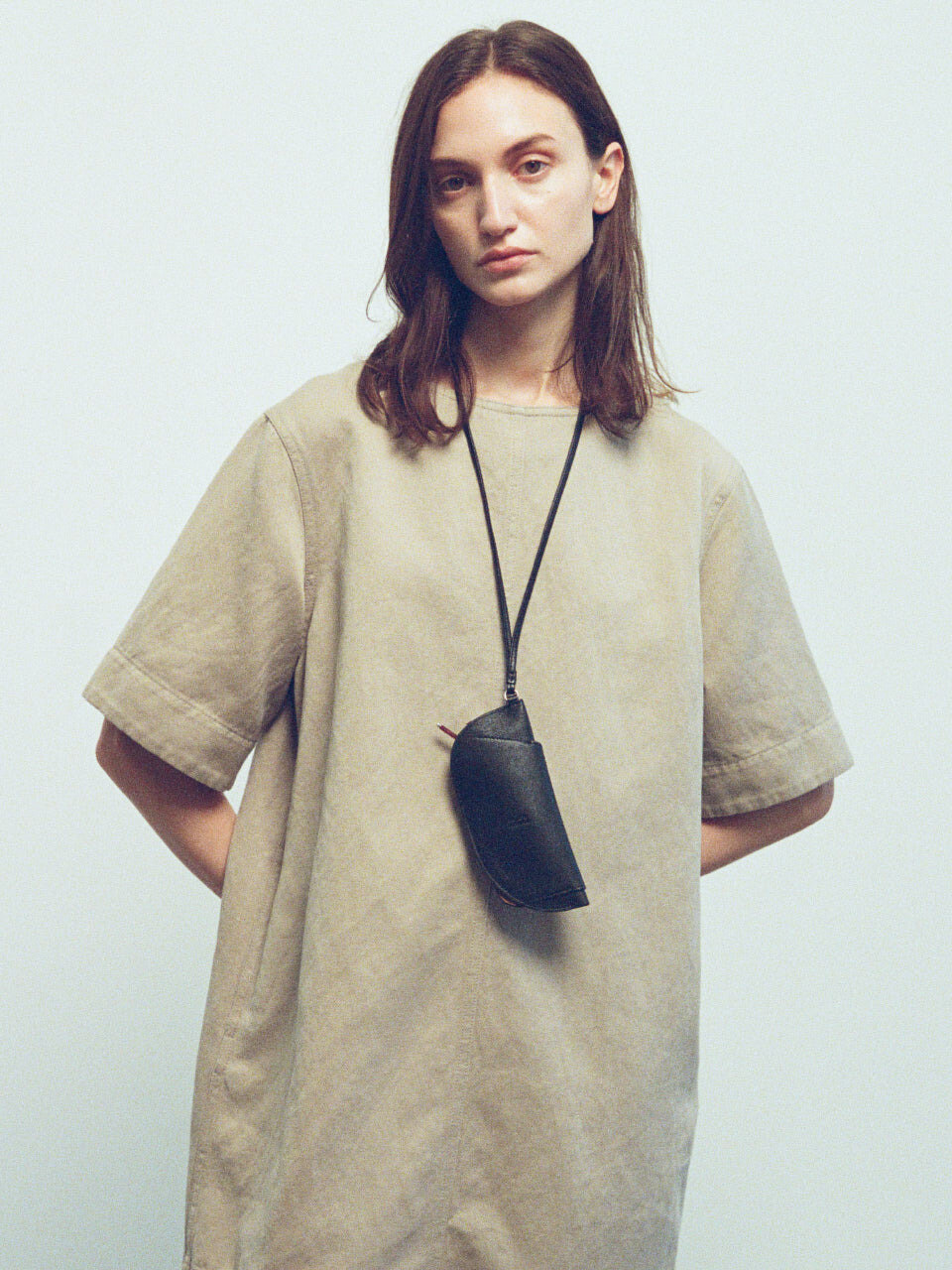Straw Glass Bag Black
