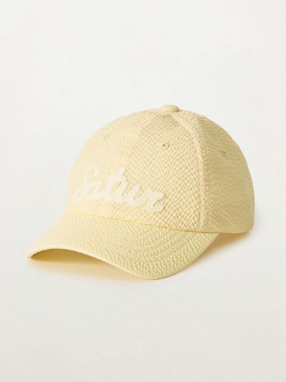 Бейсболка из сирсакера с лого Light Yellow