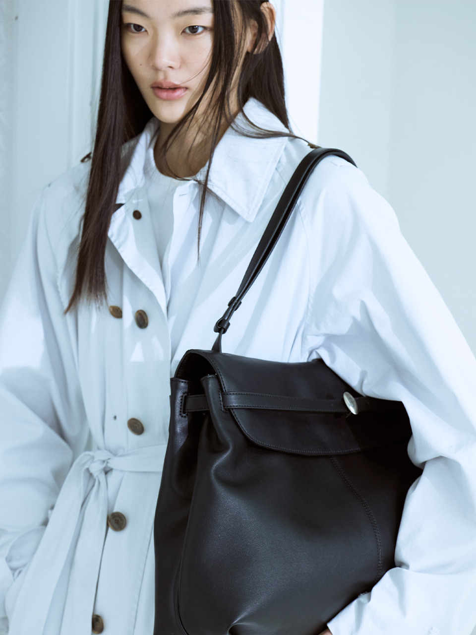 Lento Satchel Bag L (Black)