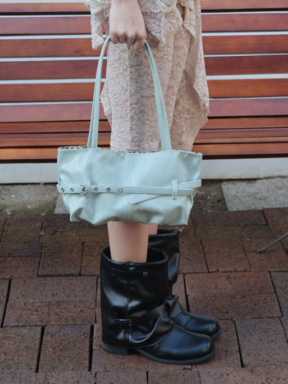 Tied boat bag [Mint]