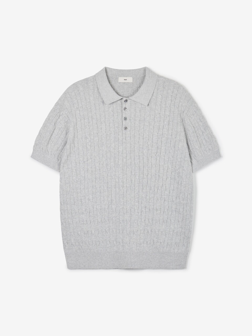 Cable Polo Washable трикотажный (Melange Grey) TNSW6E206G2