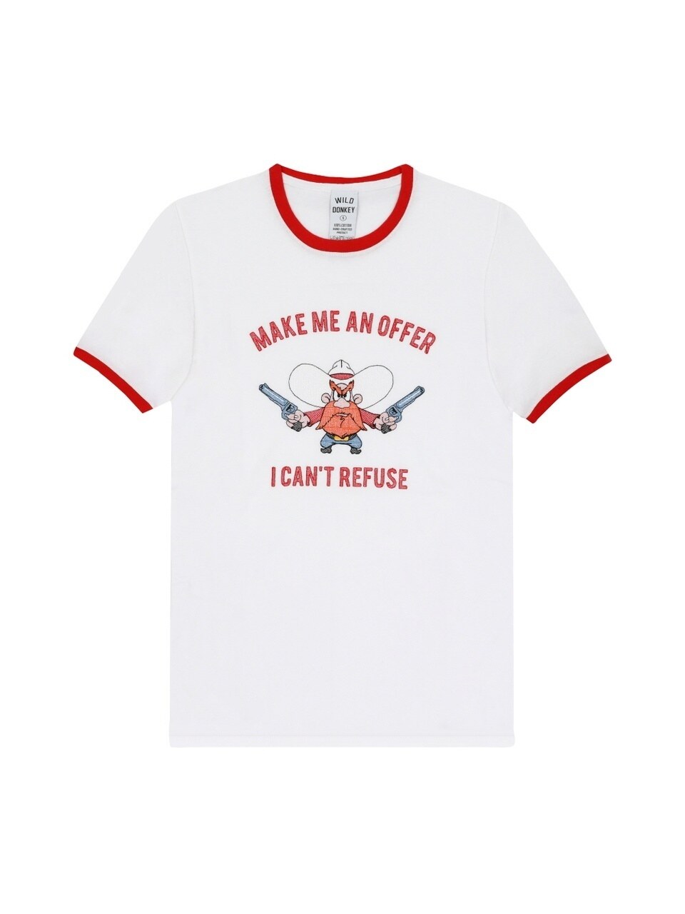 Wild Donkey T-OFFER White/Red унисекс футболка