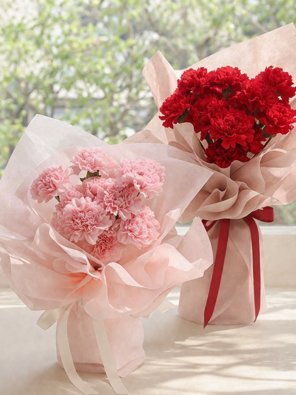 [BASIUM FLOWER] Классический букет гвоздик (с выбором даты)