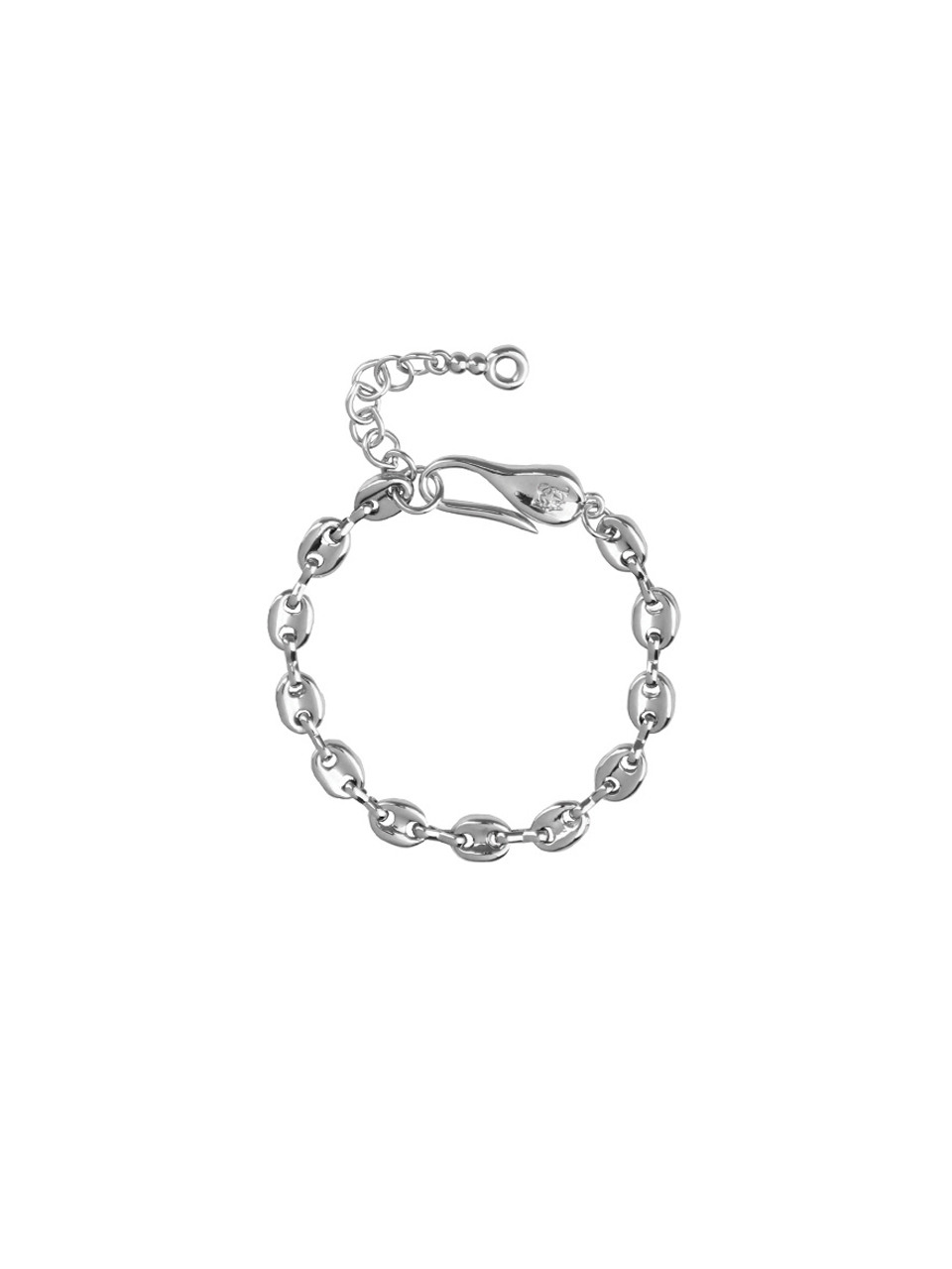 Silver small pignose chain bracelet