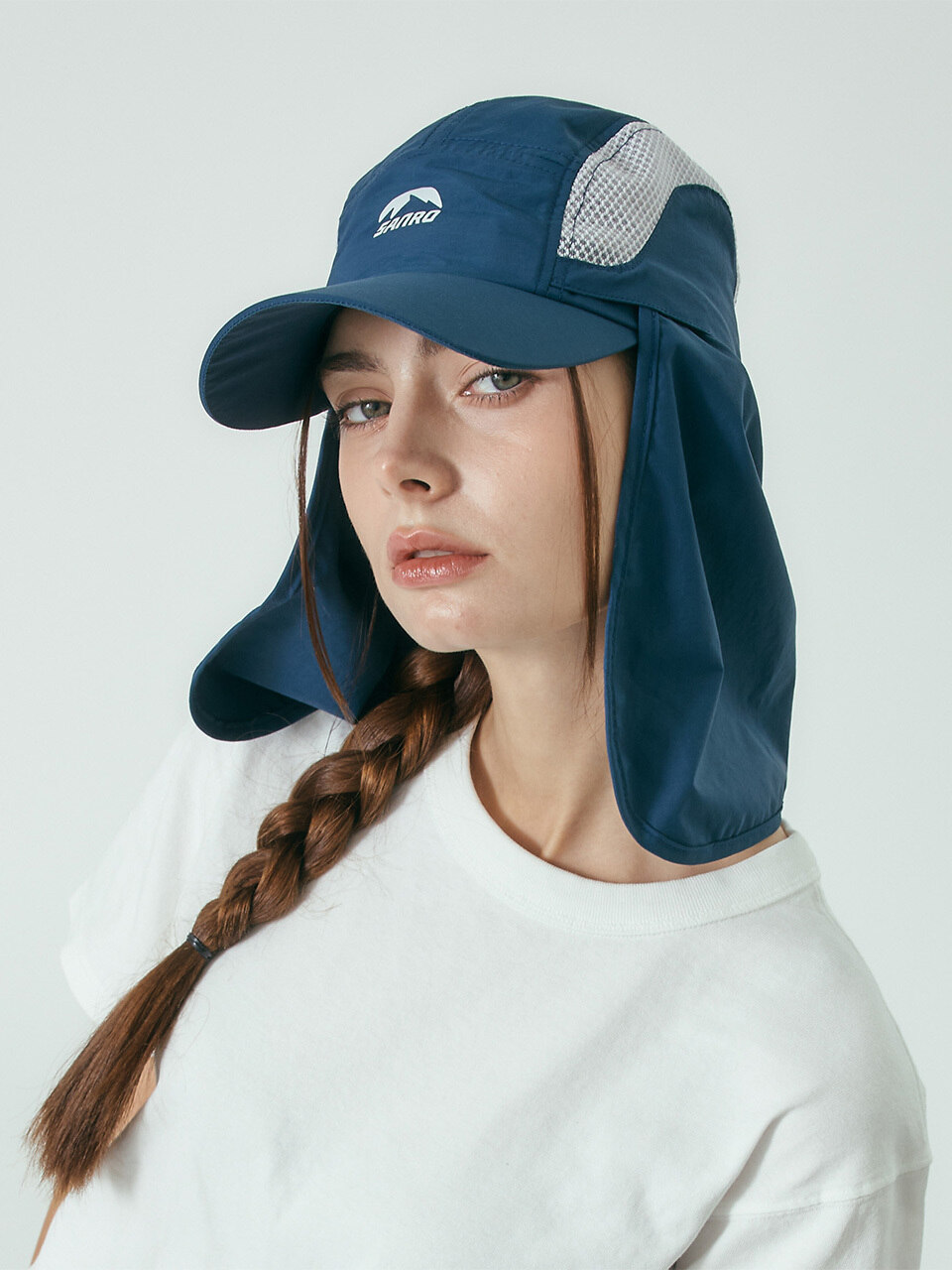 Нейлоновая кепка от солнца_BLUE