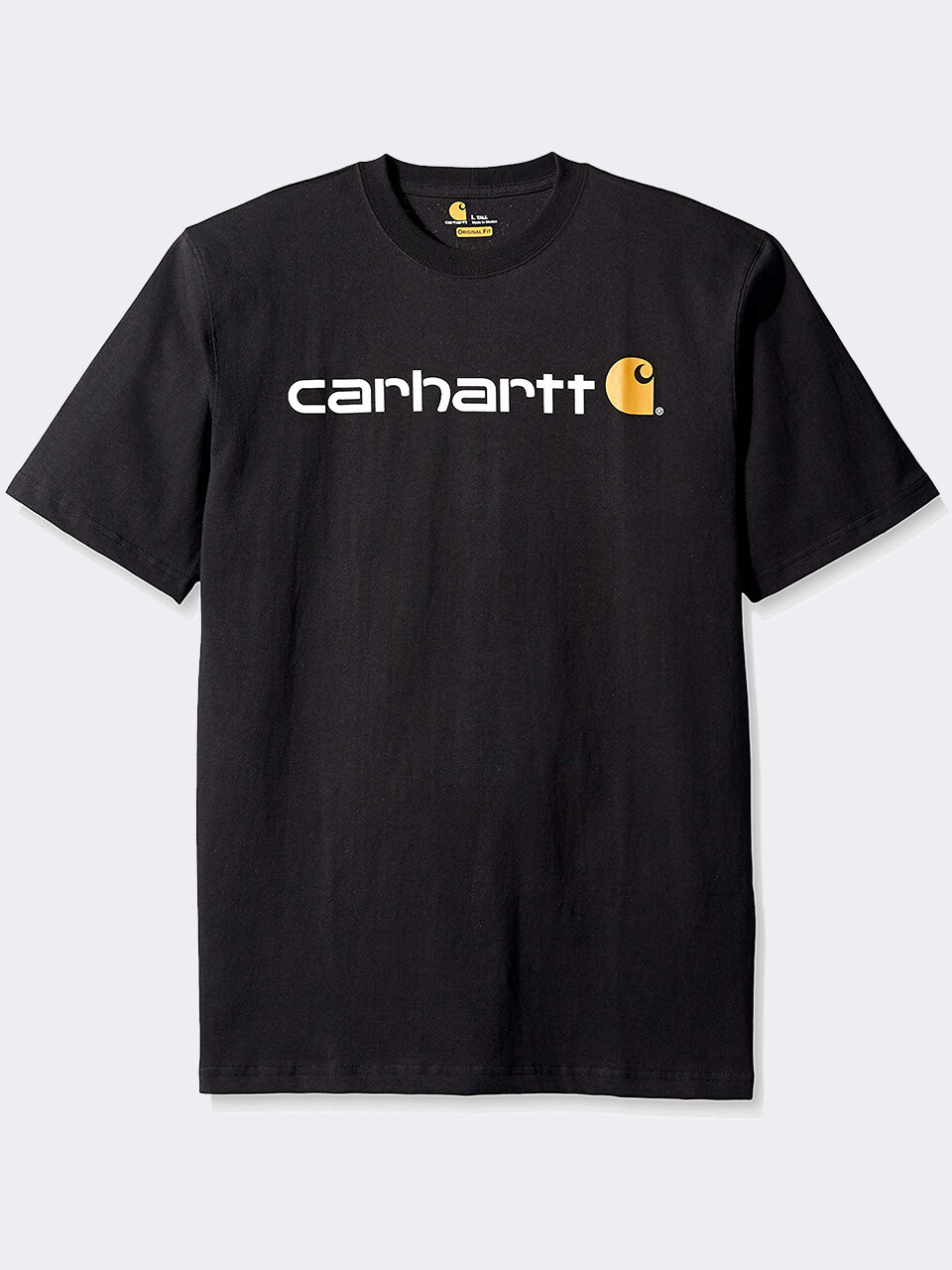 Черная футболка Carhartt K195 с логотипом