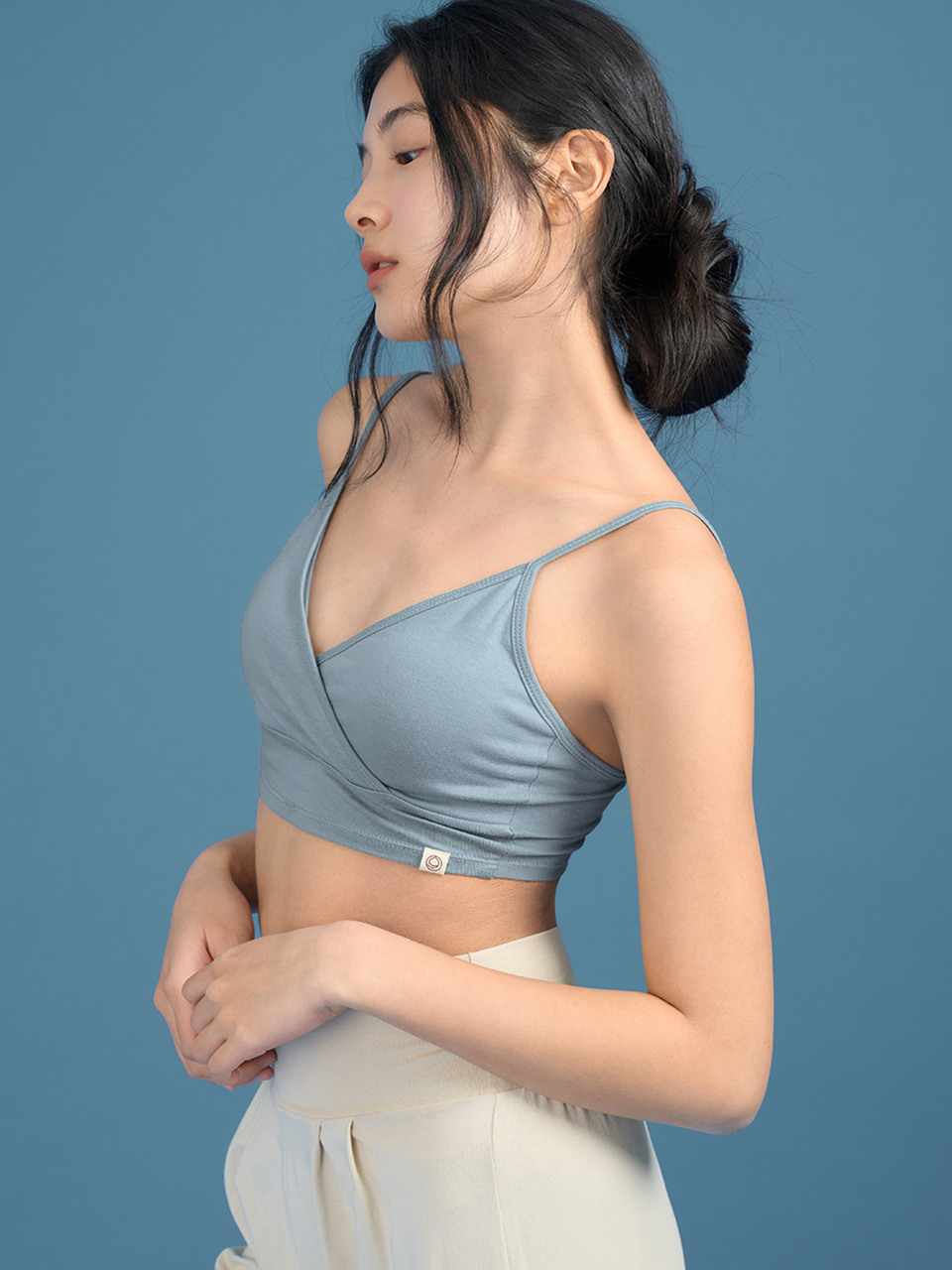 Prana Wrap Bra (Powder Blue)