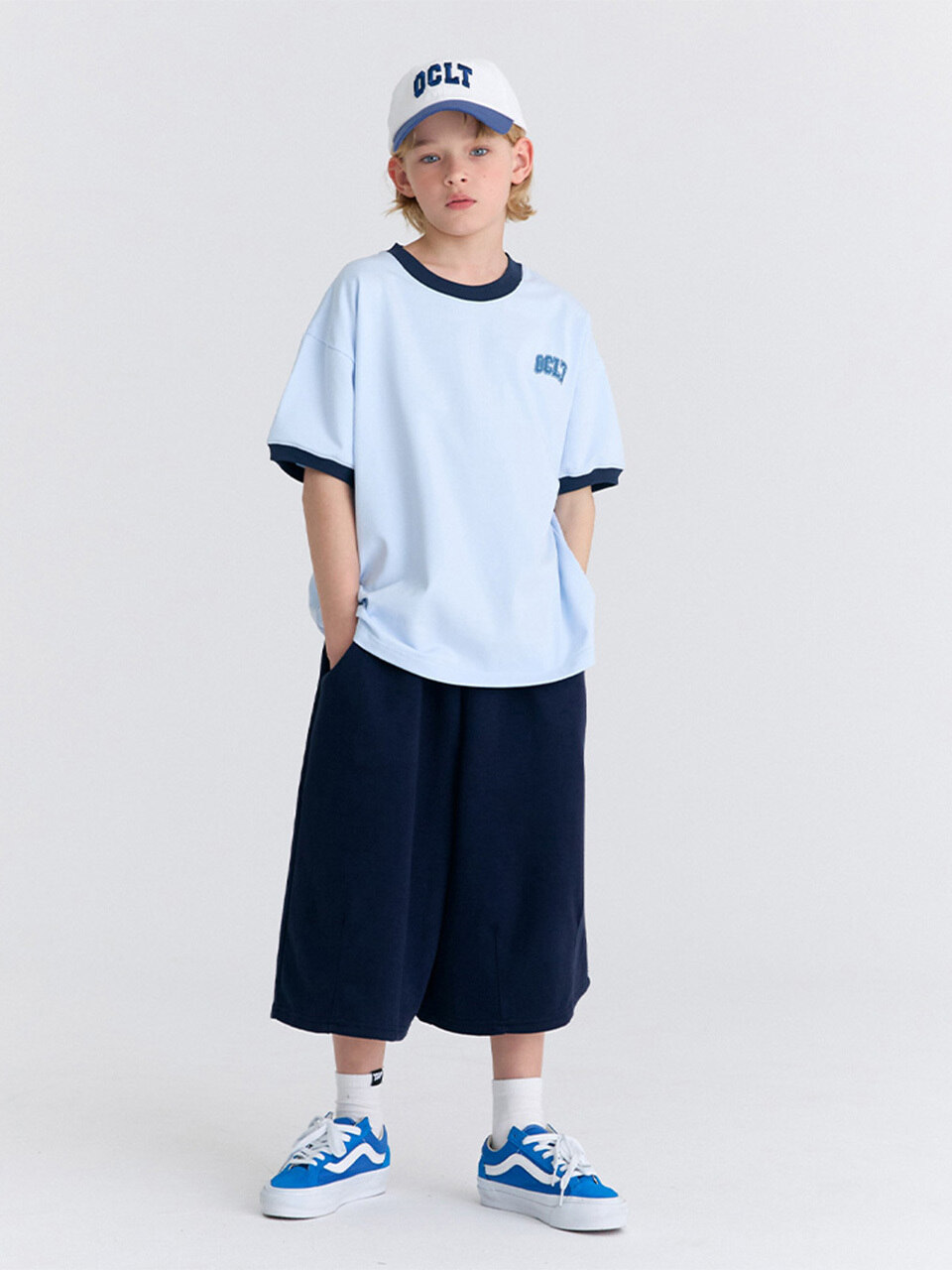 [SET] Футболка рингер и бермуды G1G30 (Navy)