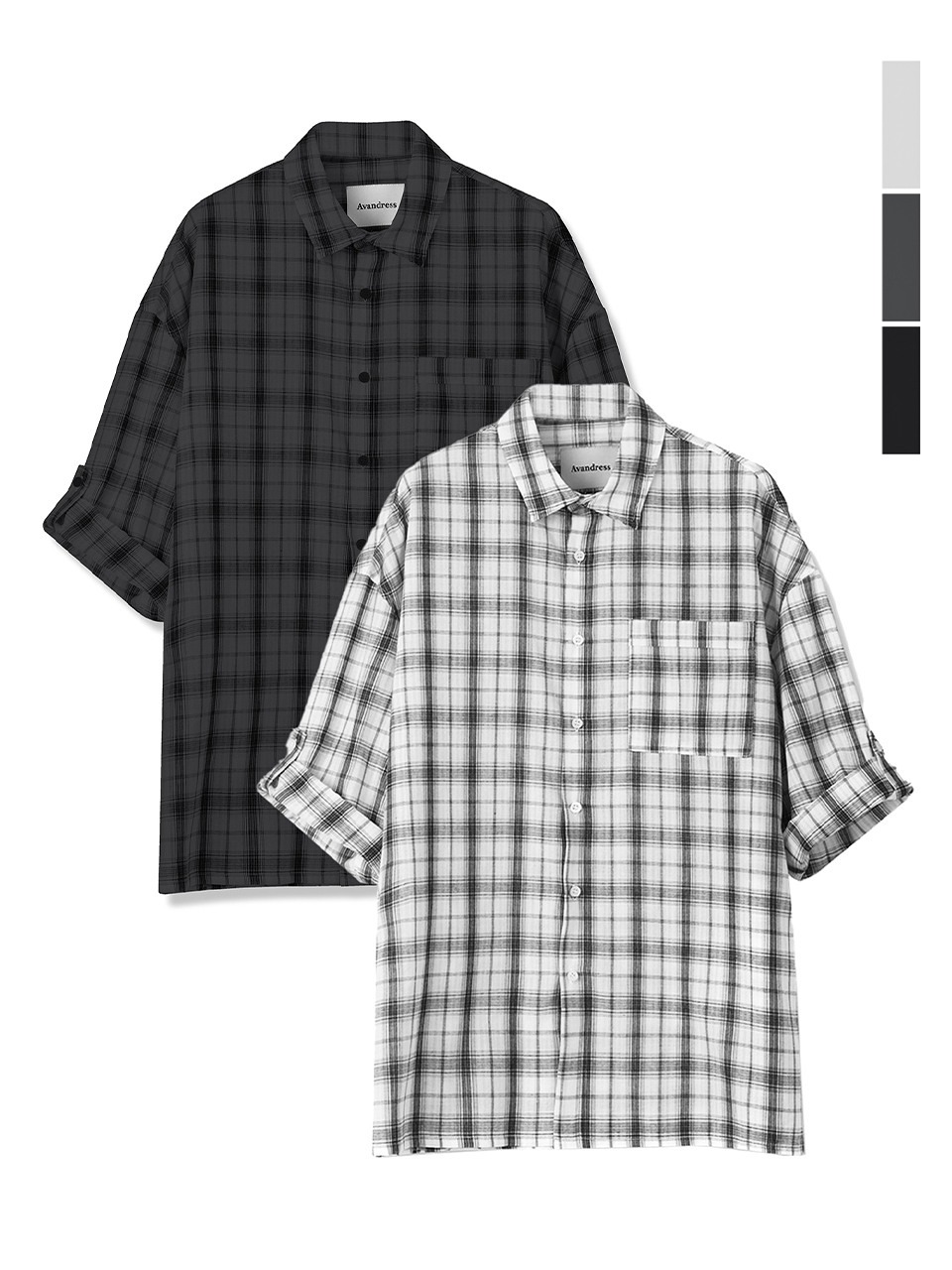 Smith Linkle Check Overfit Rollup Shirt - 3COL