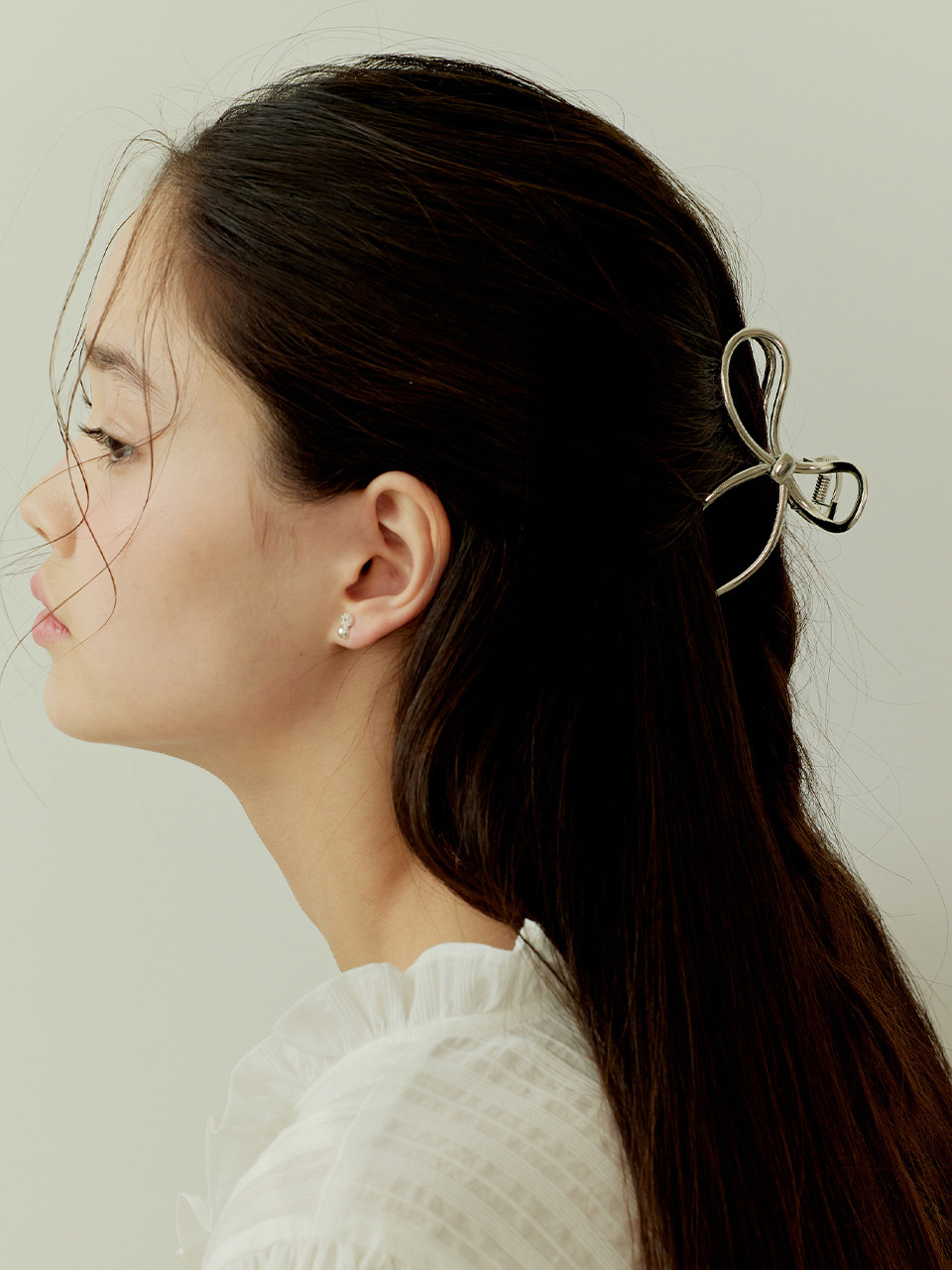 Ribbon bow hair claw