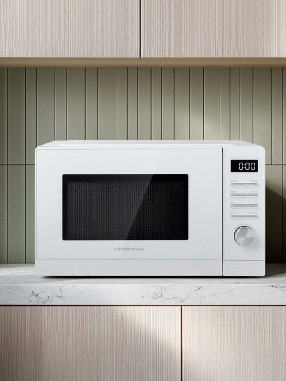 Navien Magic 23L микроволновка плоская без поворотного стола MWR-1502EF White