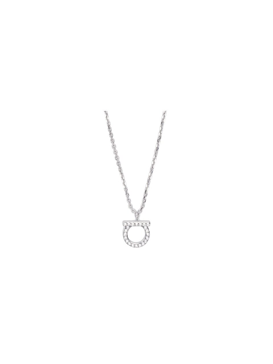 [FERRAGAMO] Колье FERRAGAMO Gancini 76-0132 SILVER 696657