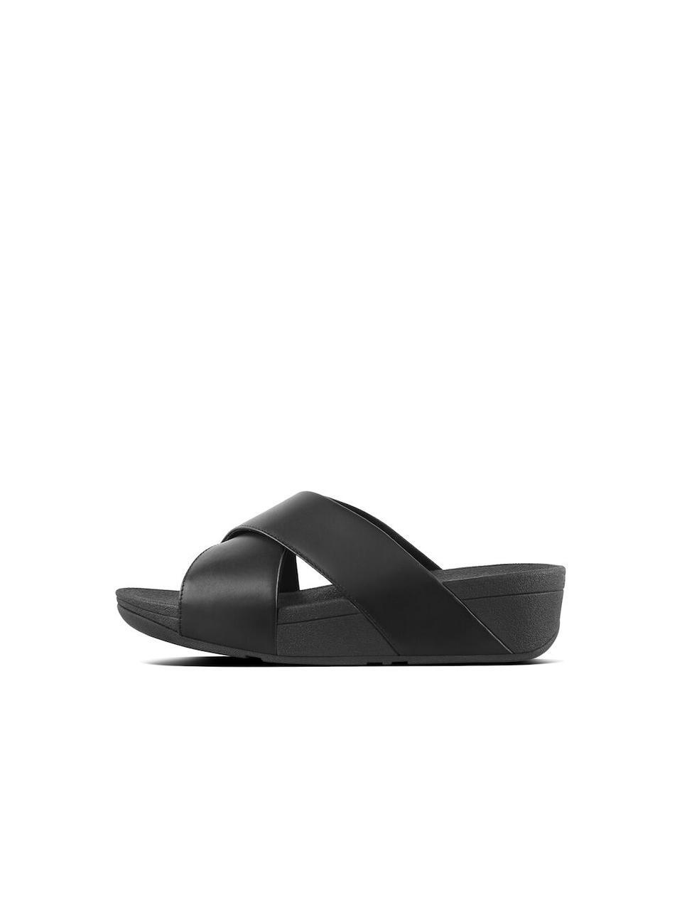 Женские кожаные сандалии Lulu с перекрестными ремешками, Black (FT64K2D165)