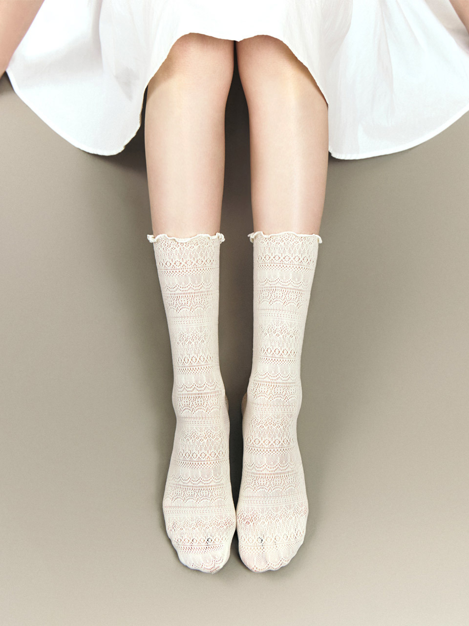 2SET Cathy Lace See-Through Long Socks 8color