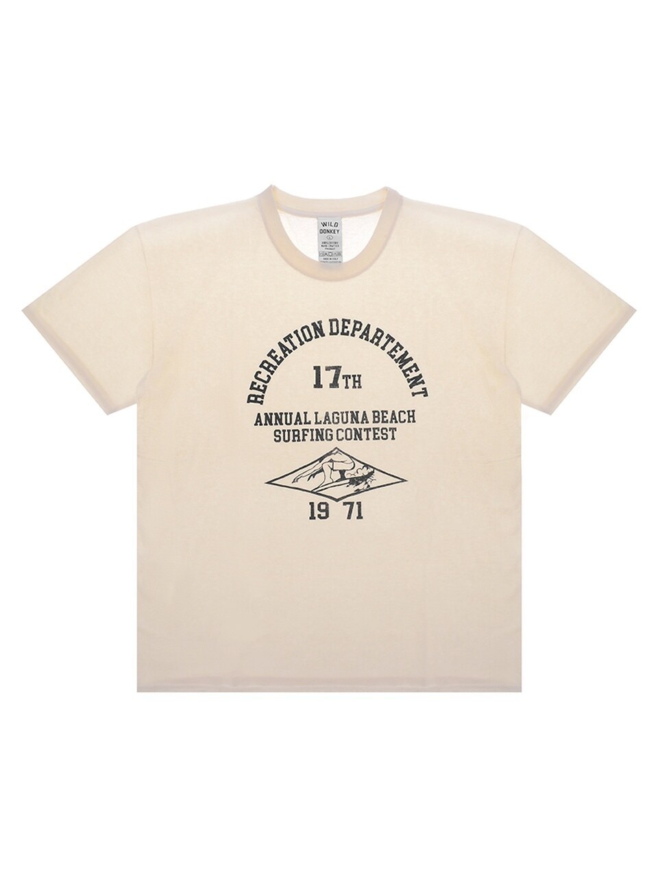 Футболка унисекс WILD DONKEY T-LAGUNA BEACH TEA DYED от La Prima