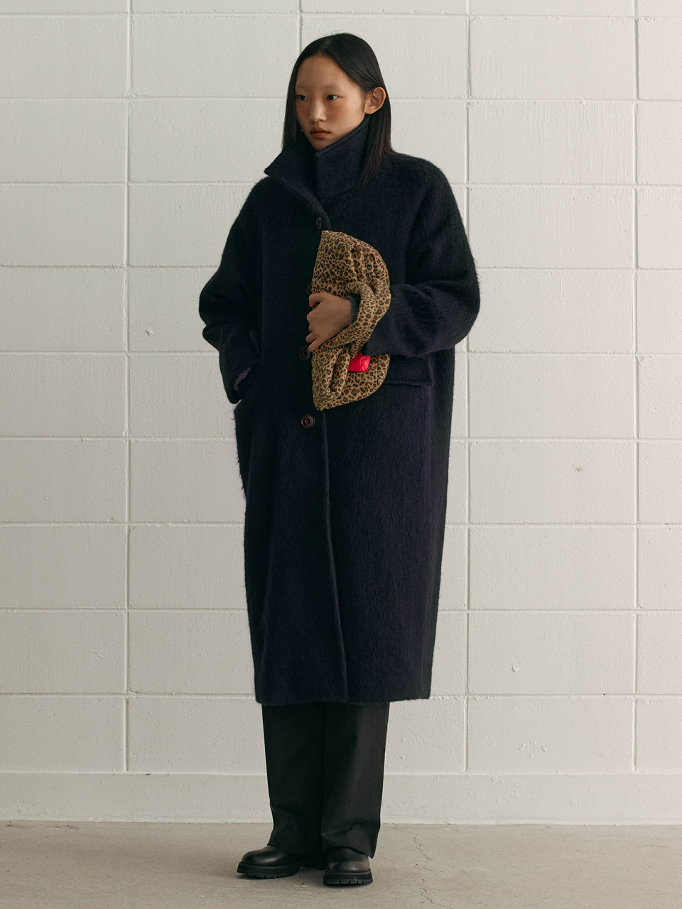 Sienne アルパカステッチコート 20%クーポン+最安値挑戦]Alpaca Stitch Coat (Navy