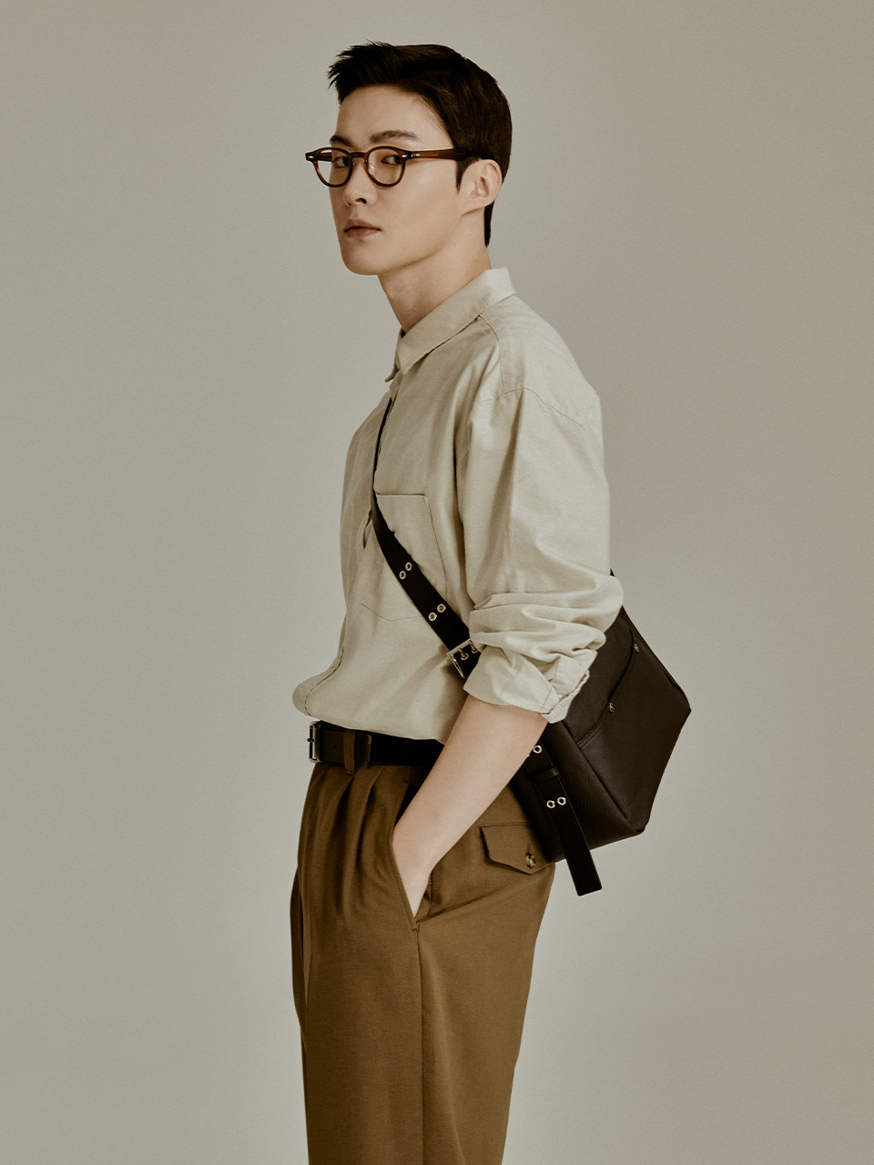 Functional Box Sling bag _Black combo