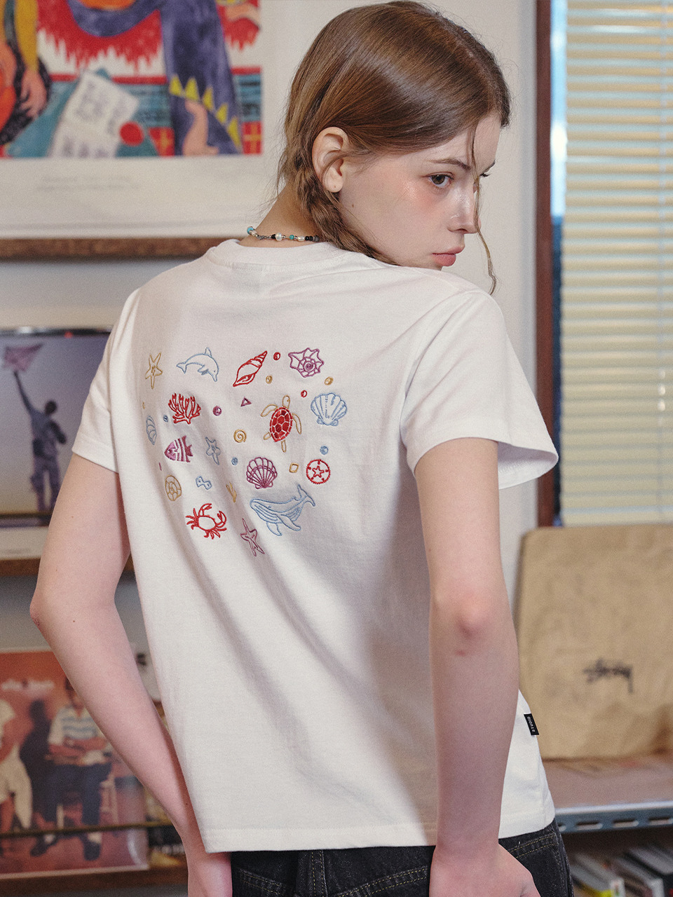 Кроп-футболка Ocean Love White