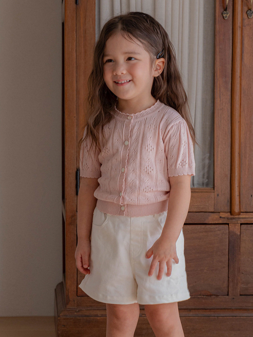 Летний кардиган с коротким рукавом Seah pink