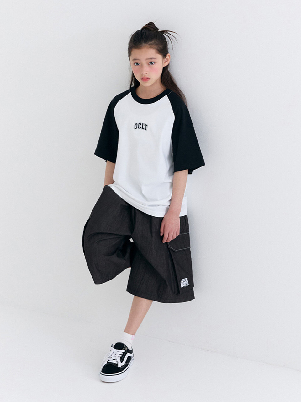 [SET] G13F21 реглан и бермуды с карманами (Black)