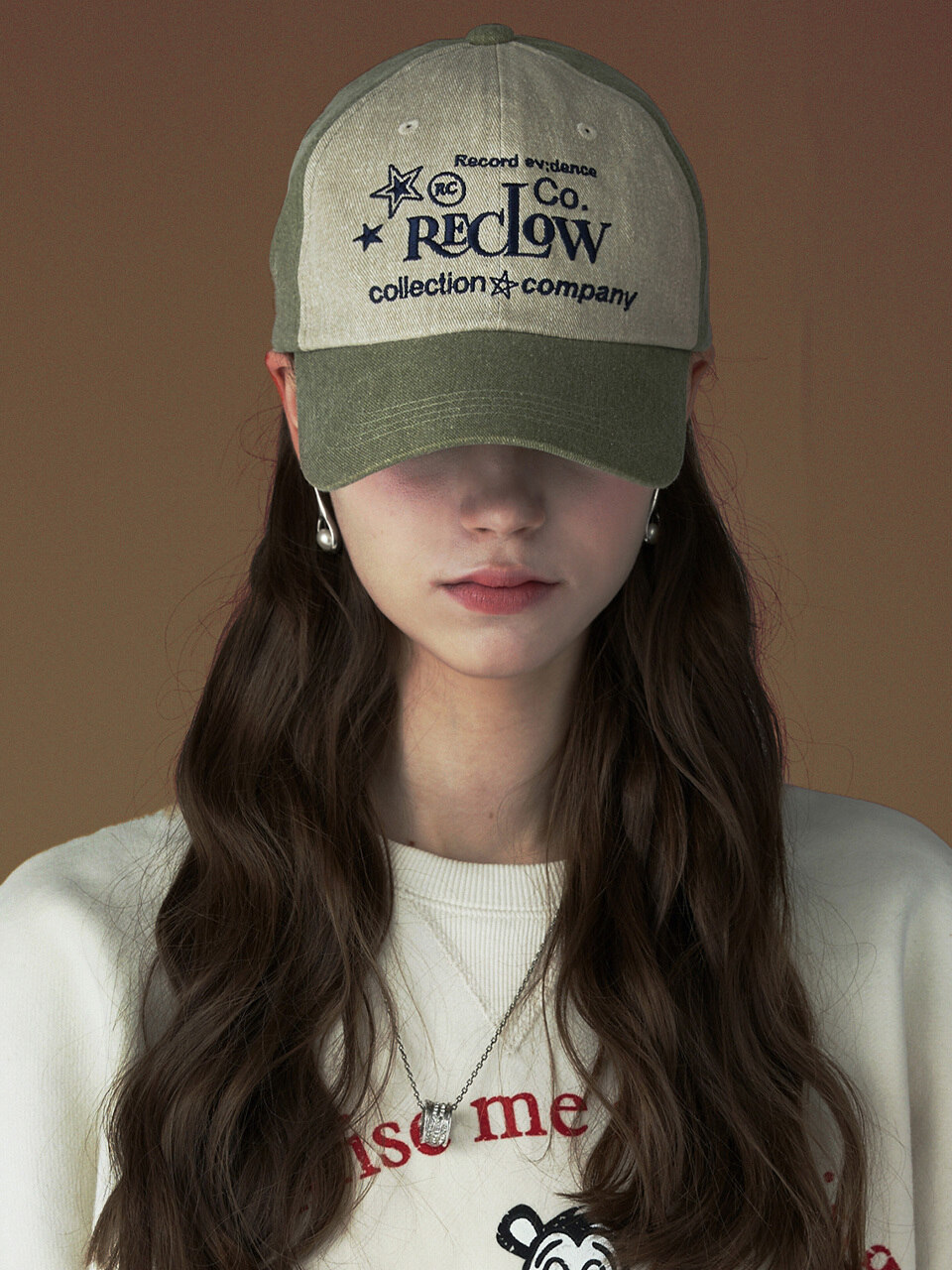 Двухцветная кепка TWILL RWL BALL CAP OLIVE