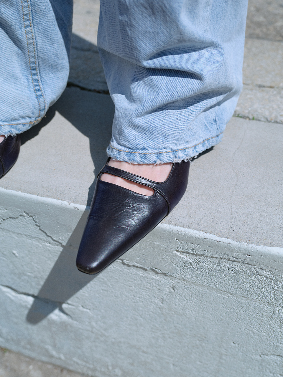CARA sling-back pumps_matte черный