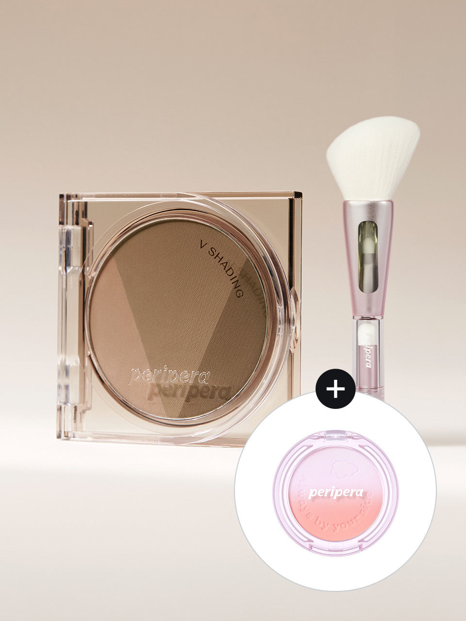 [SET] Скульптор V + кисть 3-в-1 + румяна Custom Cheek (рандом) 1 шт