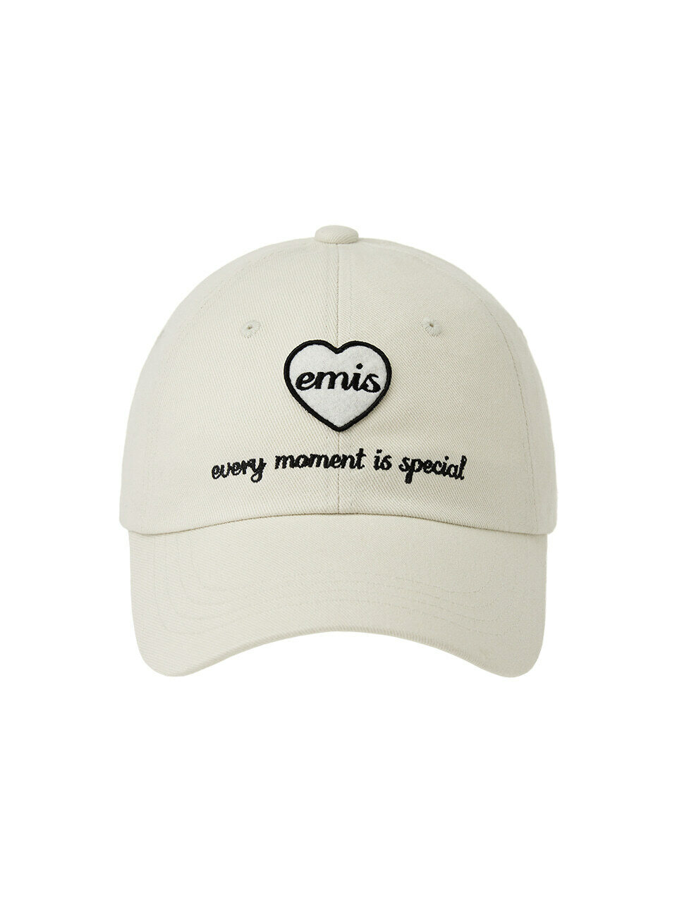 HEART WAPPEN BALL CAP-CREAM