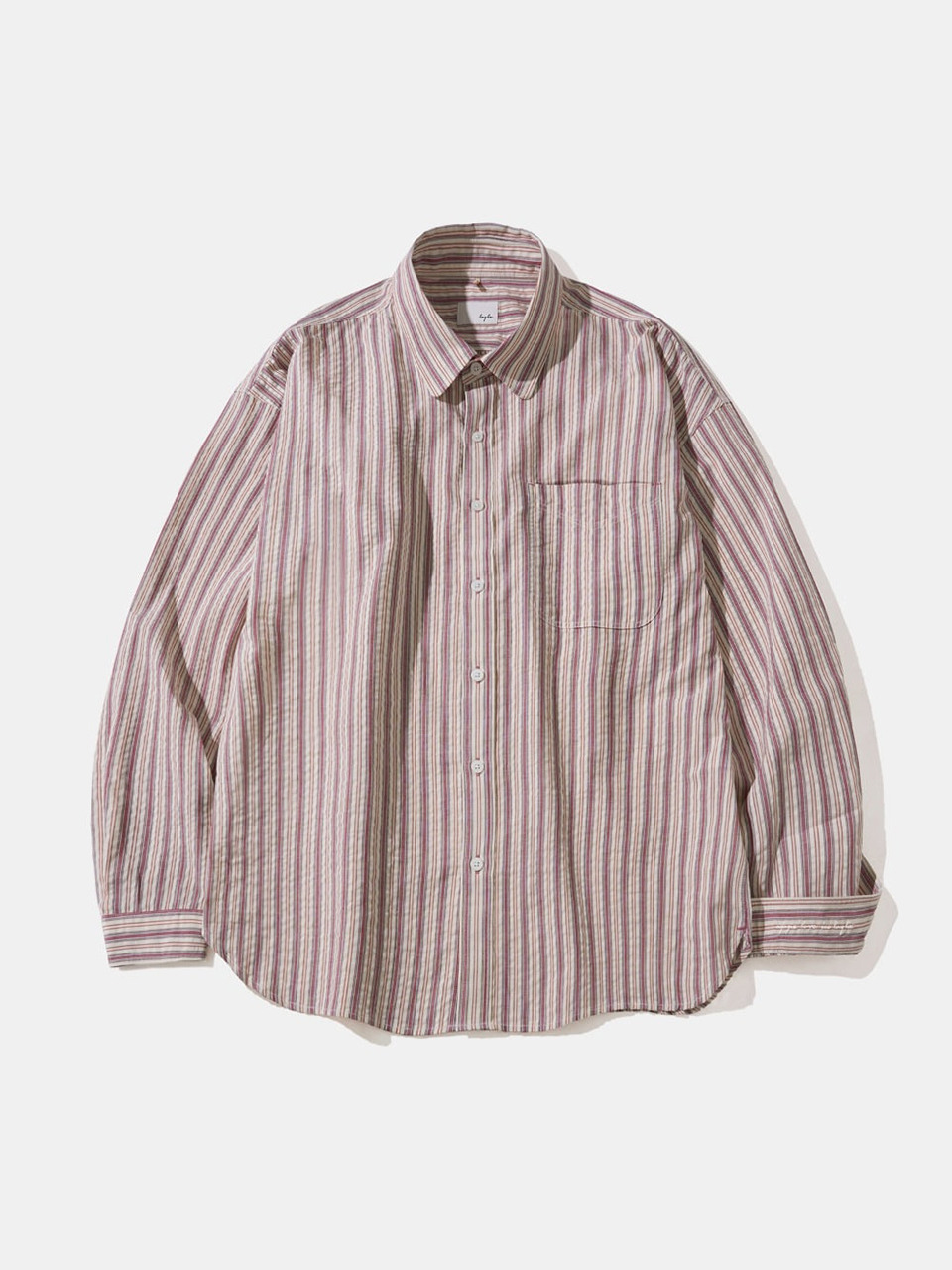 Retro Mood Stripe Seersucker Shirt S166