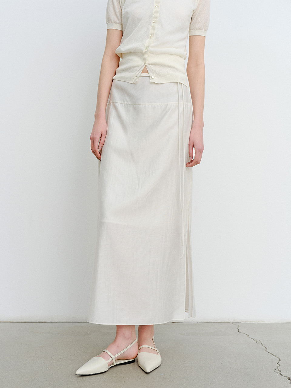 TVR LAYERED LONG SKIRT 2COLORS