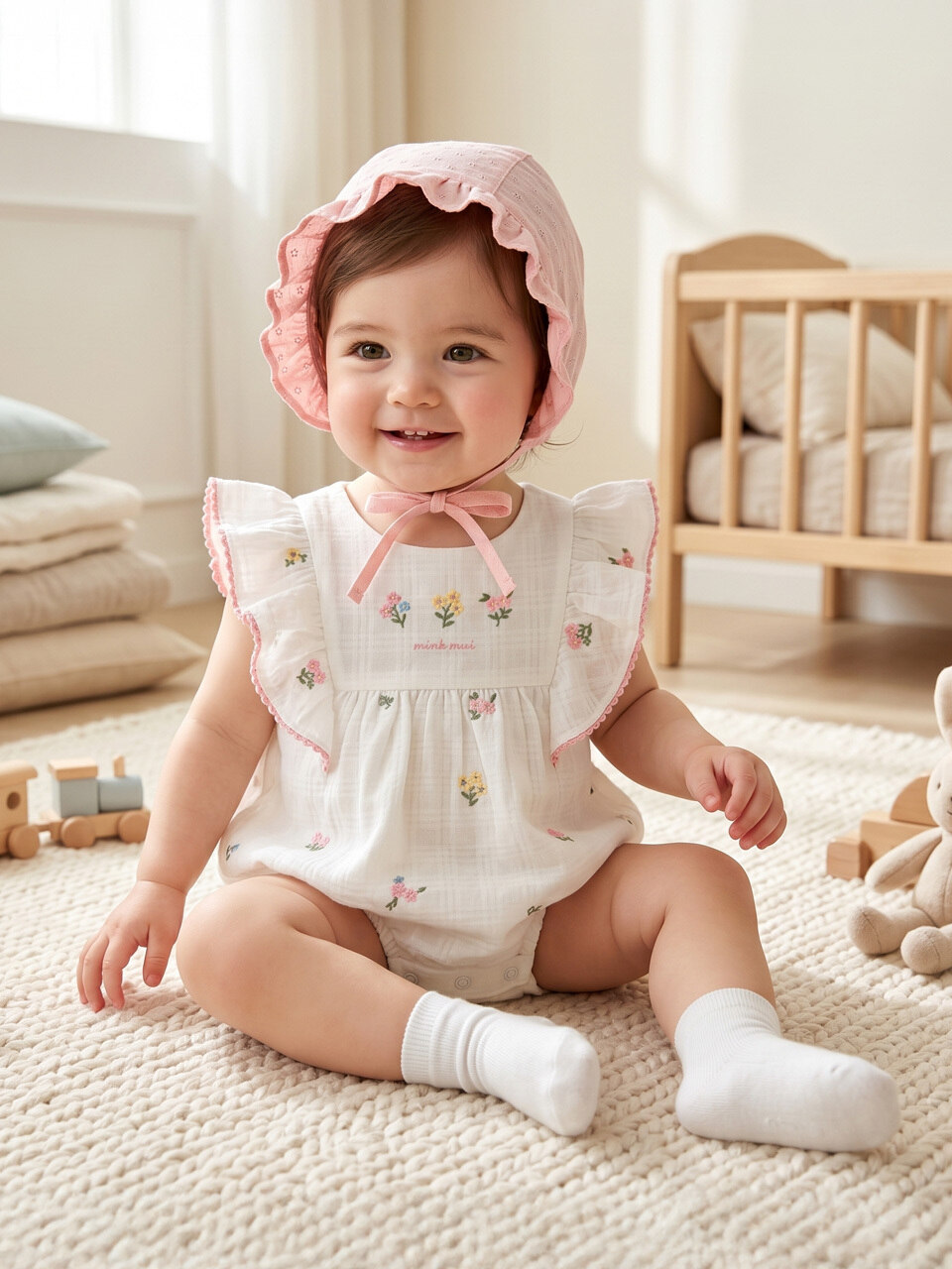 Боди с мультицветочной вышивкой SET — Ivory