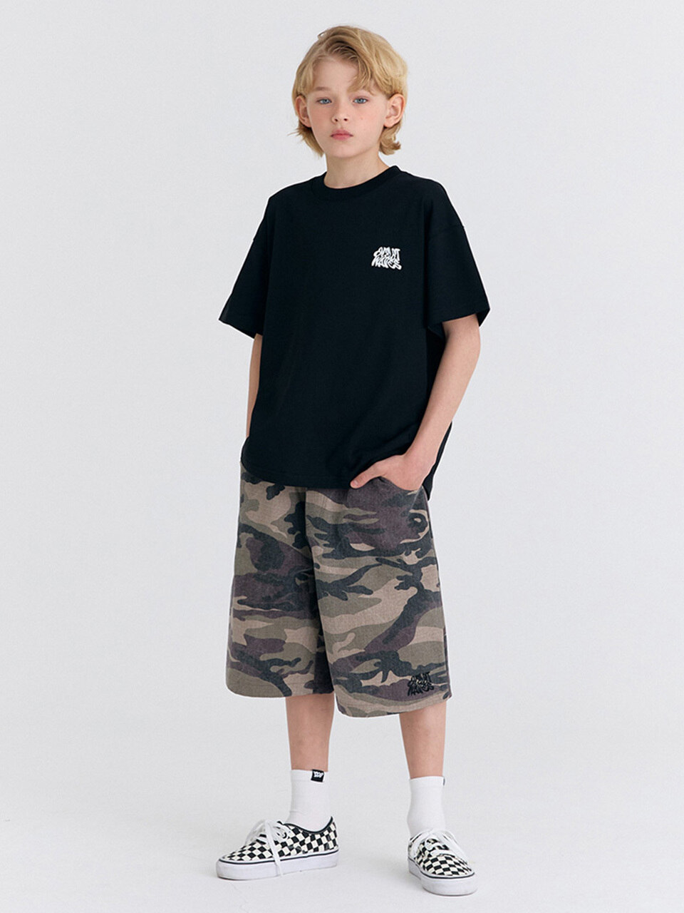 [SET] D21F32 Wave Camo бермуды сет (Black / Brown)
