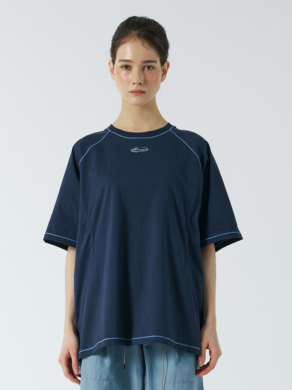 UNISEX быстросохнущая легкая футболка_NAVY