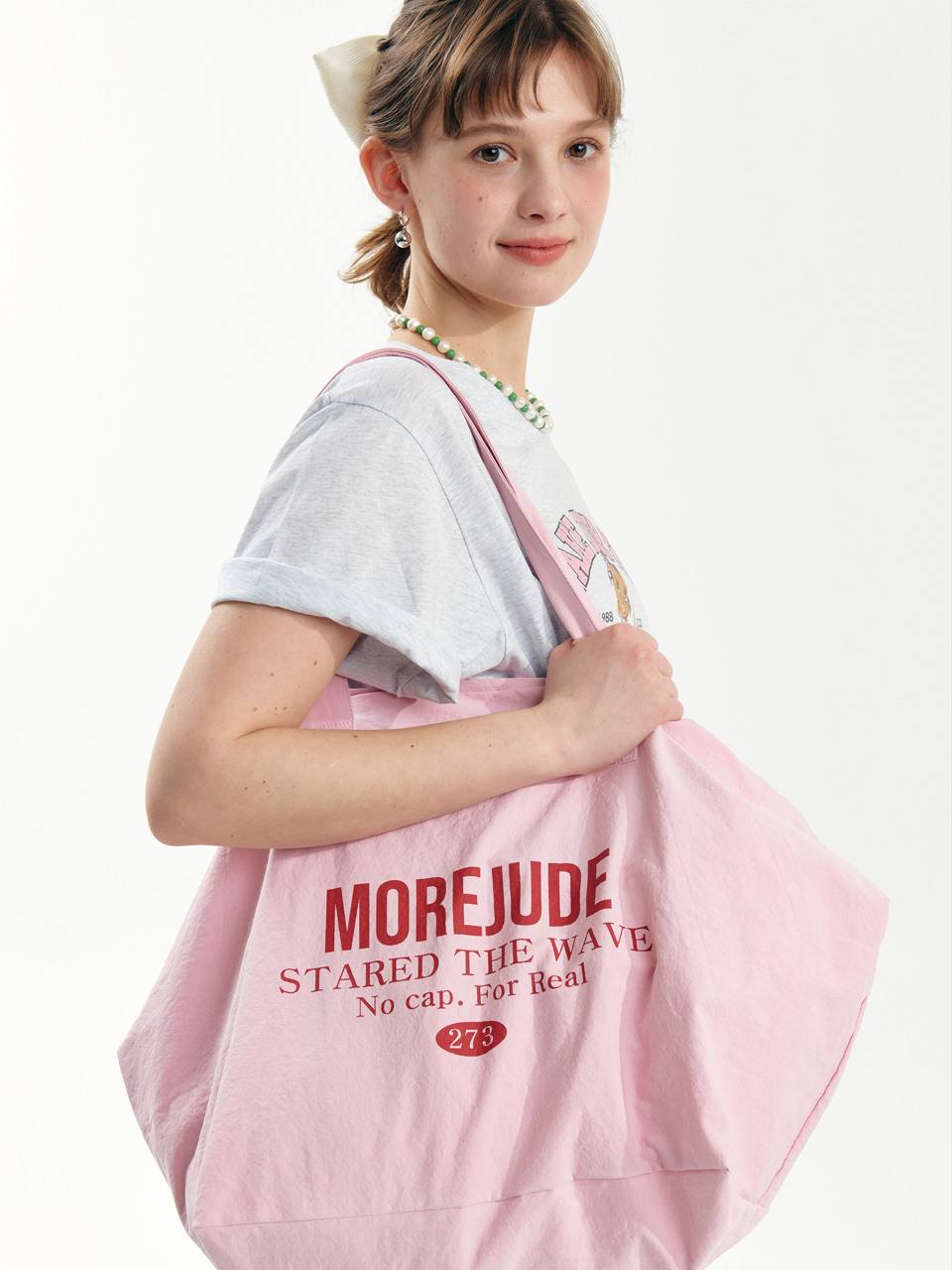 ☆送料・関税込☆more jude★JUJU ECOBAG PINK★ 모어쥬드]JUJU ECOBAG PINK