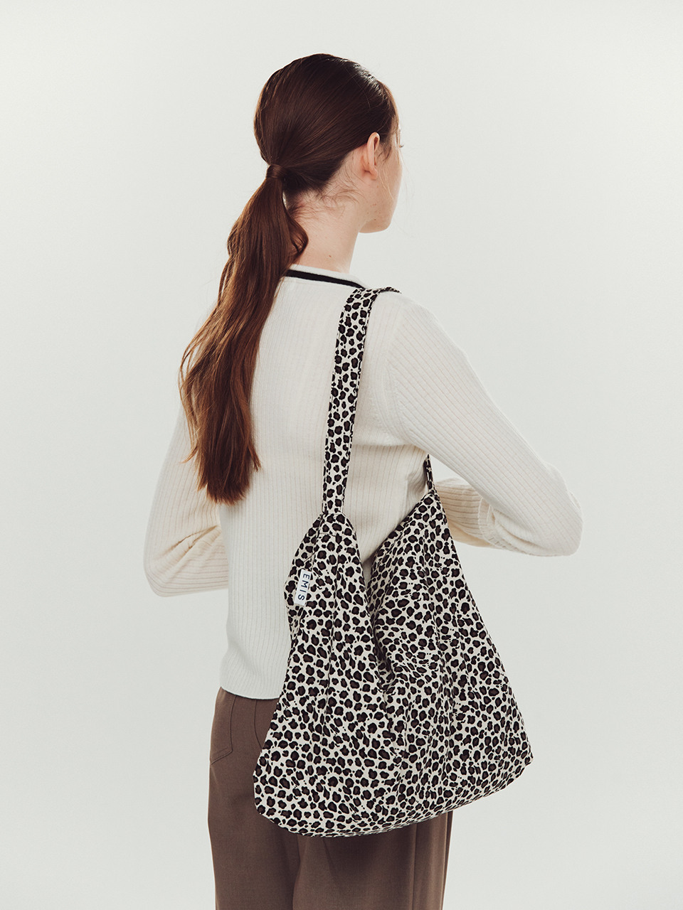 EMIS이미스]WHITE LEOPARD ECO BAG(CORDUROY)