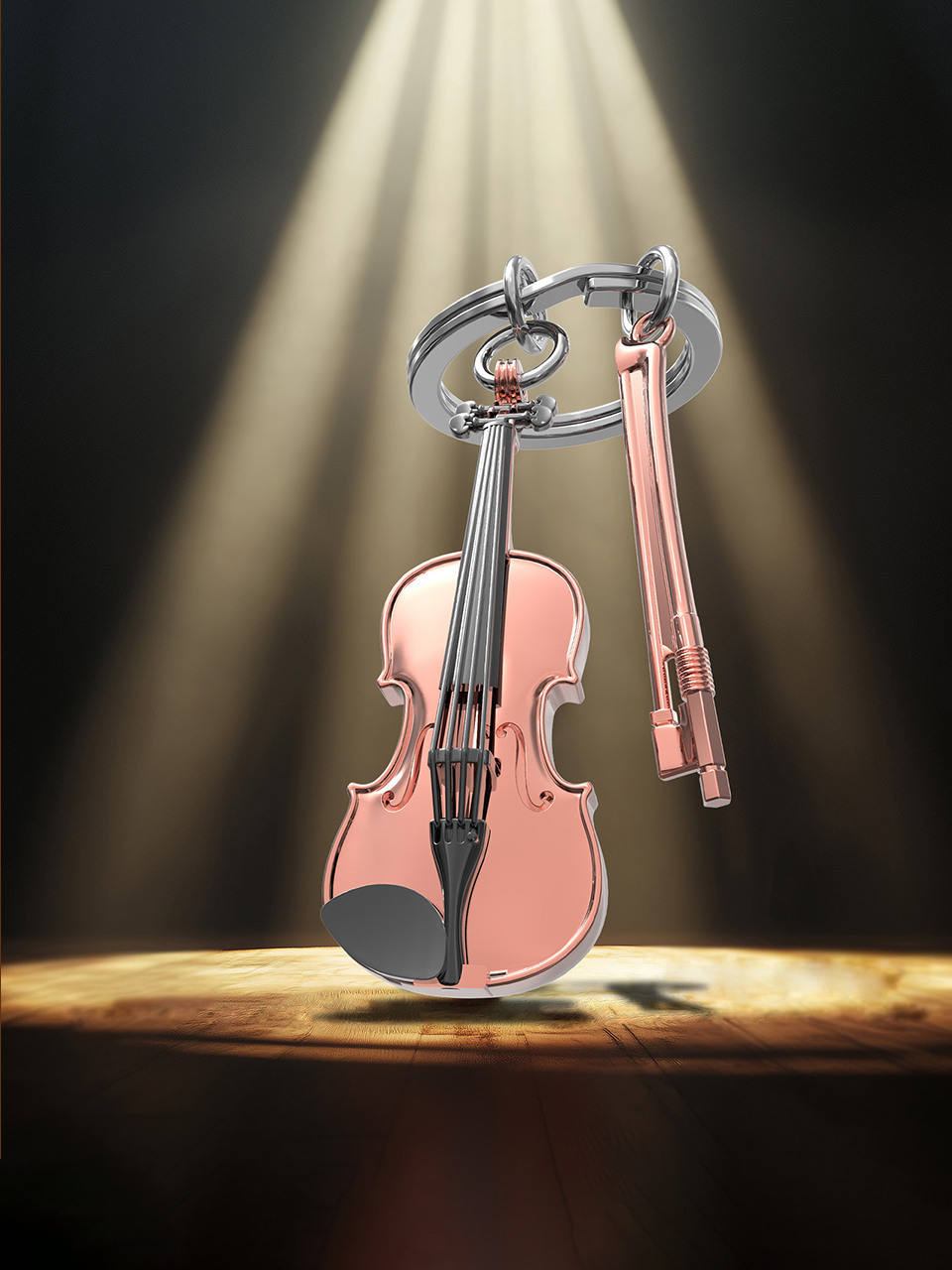 Metamorphosis Belgium Metal Keyring Violin