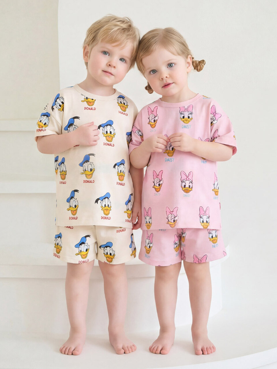 [Disney] Donald Duck & Daisy Duck домашний пижамный комплект с коротким рукавом
