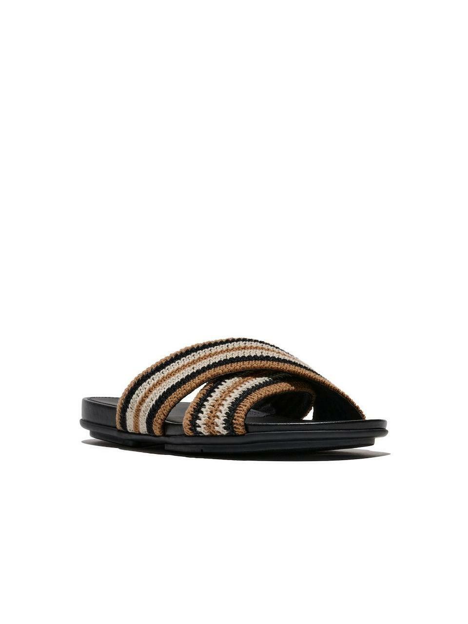 FitFlop женские слайды Gracie со страйп-тесьмой Black Mix FT64K2D285