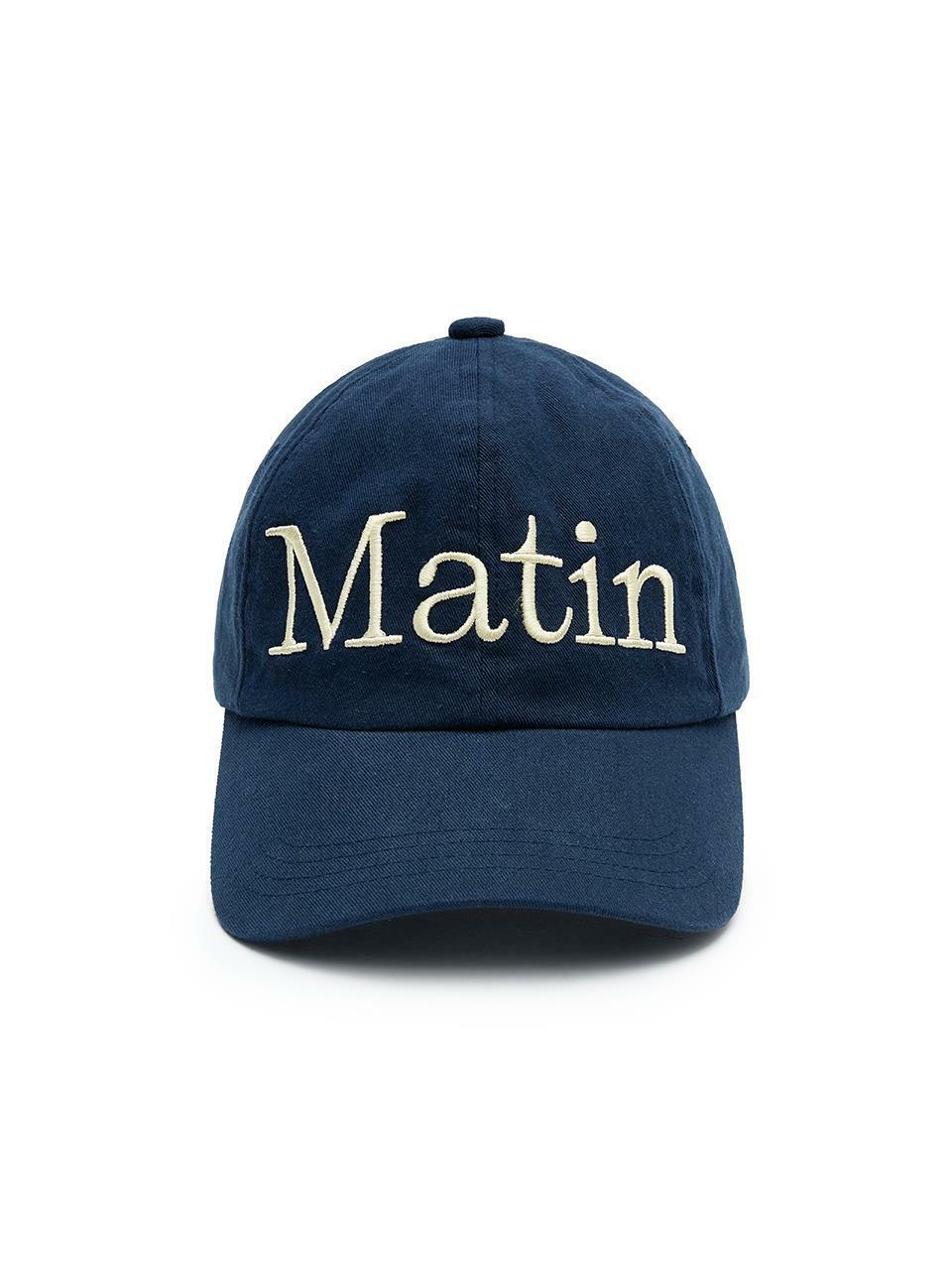 MATIN LOGO STITCH BALL CAP IN NAVY