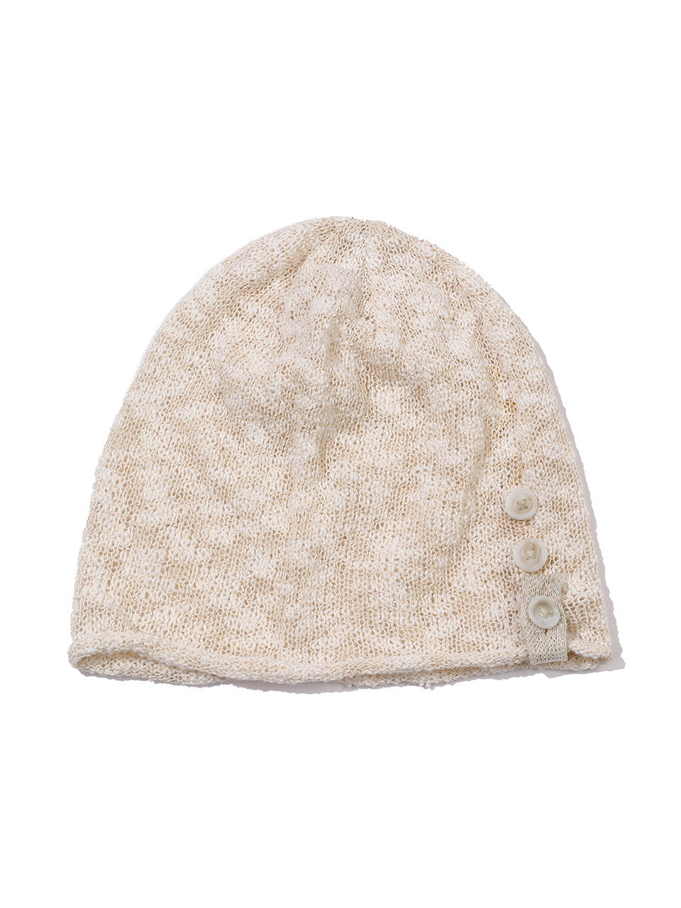 Button Turban Beanie(IVORY)