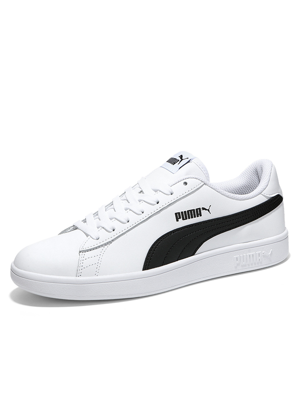 Puma унисекс кроссовки Smash V2 Leather белые 365215_01