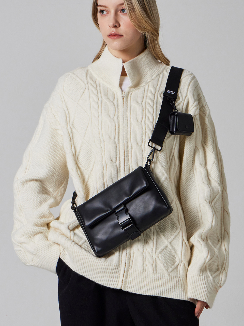 Мини-кроссбоди Soft Synthetic Leather Buckle Mini Cross Bag
